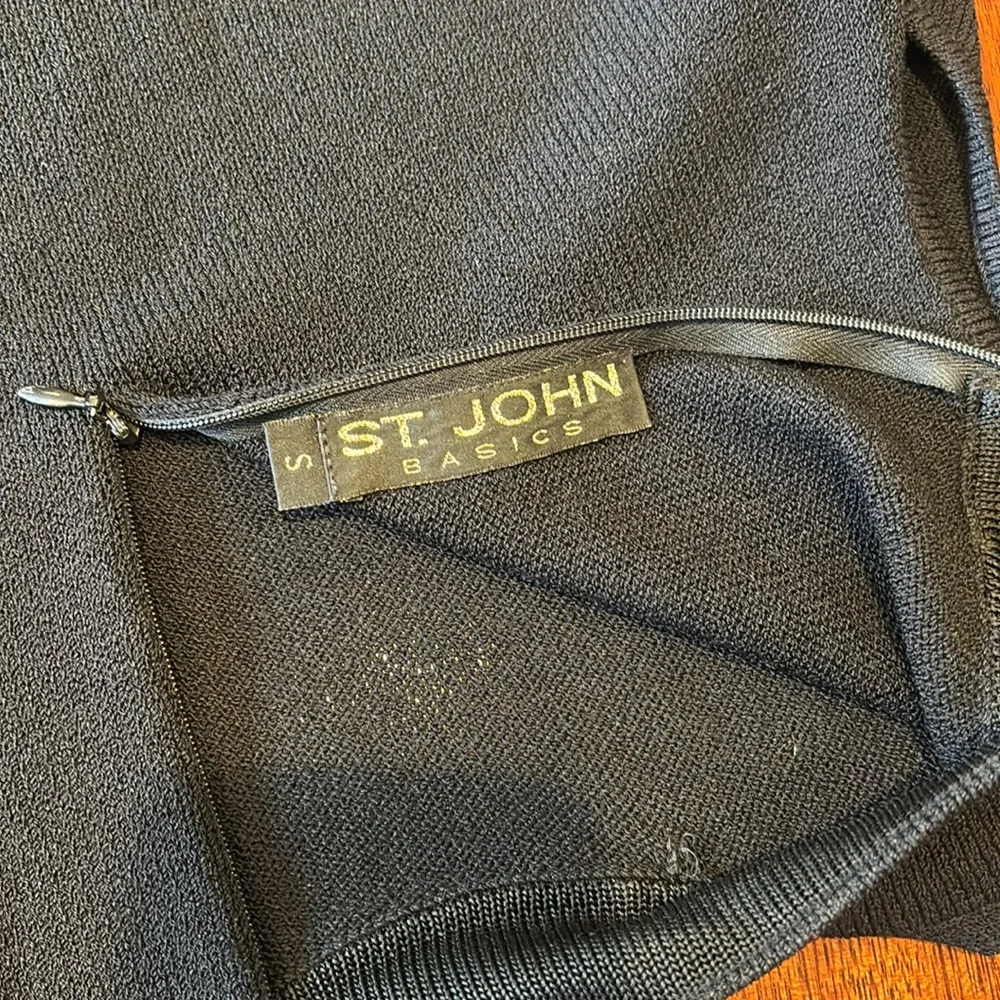 St. John Black Knit Top
